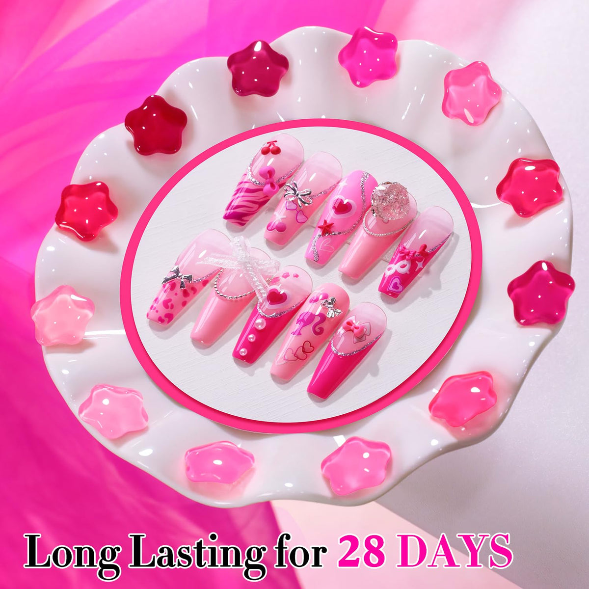 Double Rhythm Gel Nail Polish Set with building gel