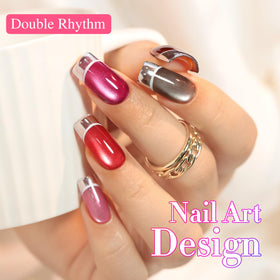 Double Rhythm Gel Nail Polish Set with colour swatches