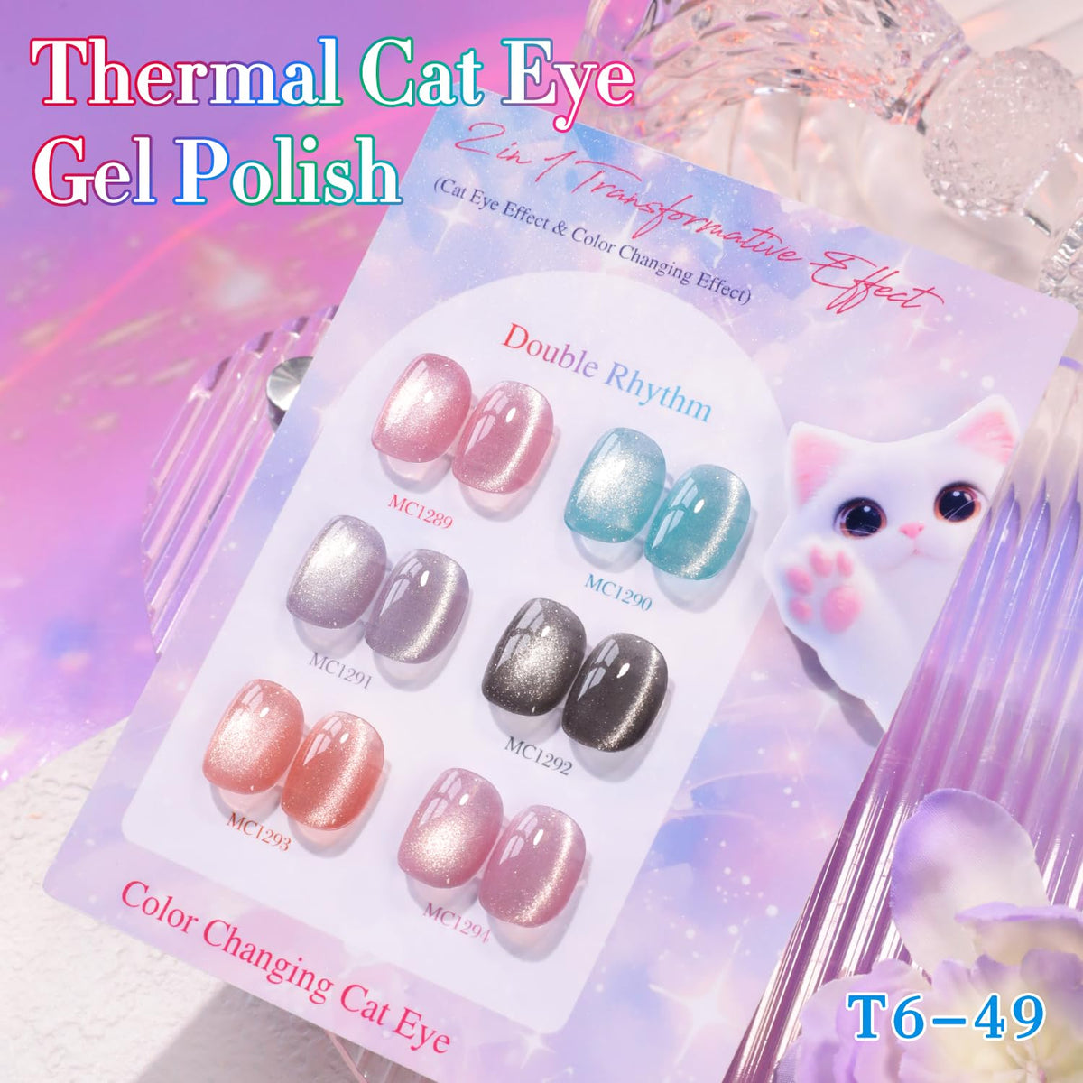 Double Rhythm Gel Nail Polish with UV lamp setup