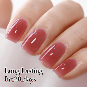 Double Rhythm Gel Polish 0.5 OZ Deep Purple Pink bottle close-up