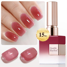 Double Rhythm Gel Polish 0.5 OZ Deep Purple Pink front view