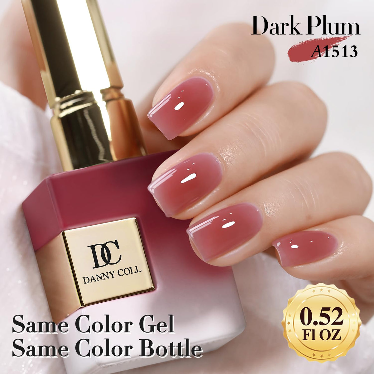 Double Rhythm Gel Polish 0.5 OZ Deep Purple Pink with UV lamp