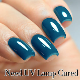 Double Rhythm Gel Polish 15ML Blue-A1458 application brush