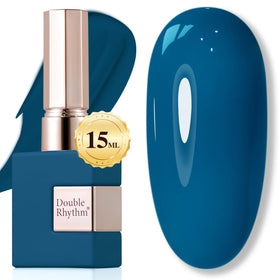 Double Rhythm Gel Polish 15ML Blue-A1458 front view