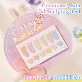Double Rhythm Gel Polish 15ml Blue-A1624 in a nail art setup