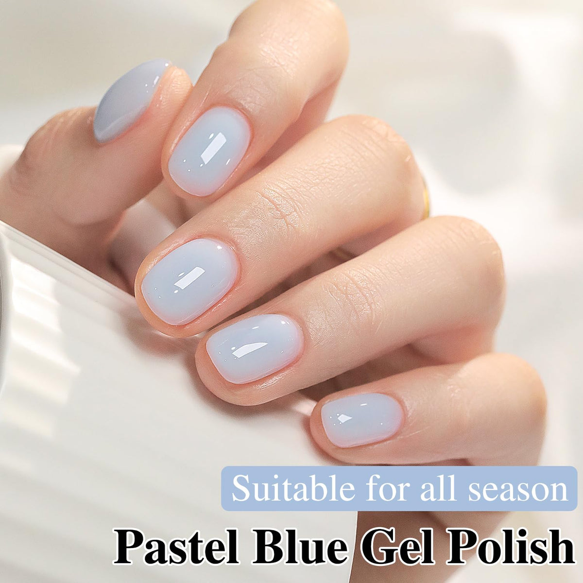 Double Rhythm Gel Polish 15ml Blue-A1624 with nail tools