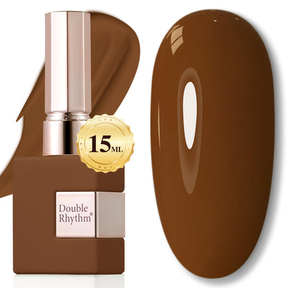 Double Rhythm Gel Polish 15ML Brown-A1444 front view