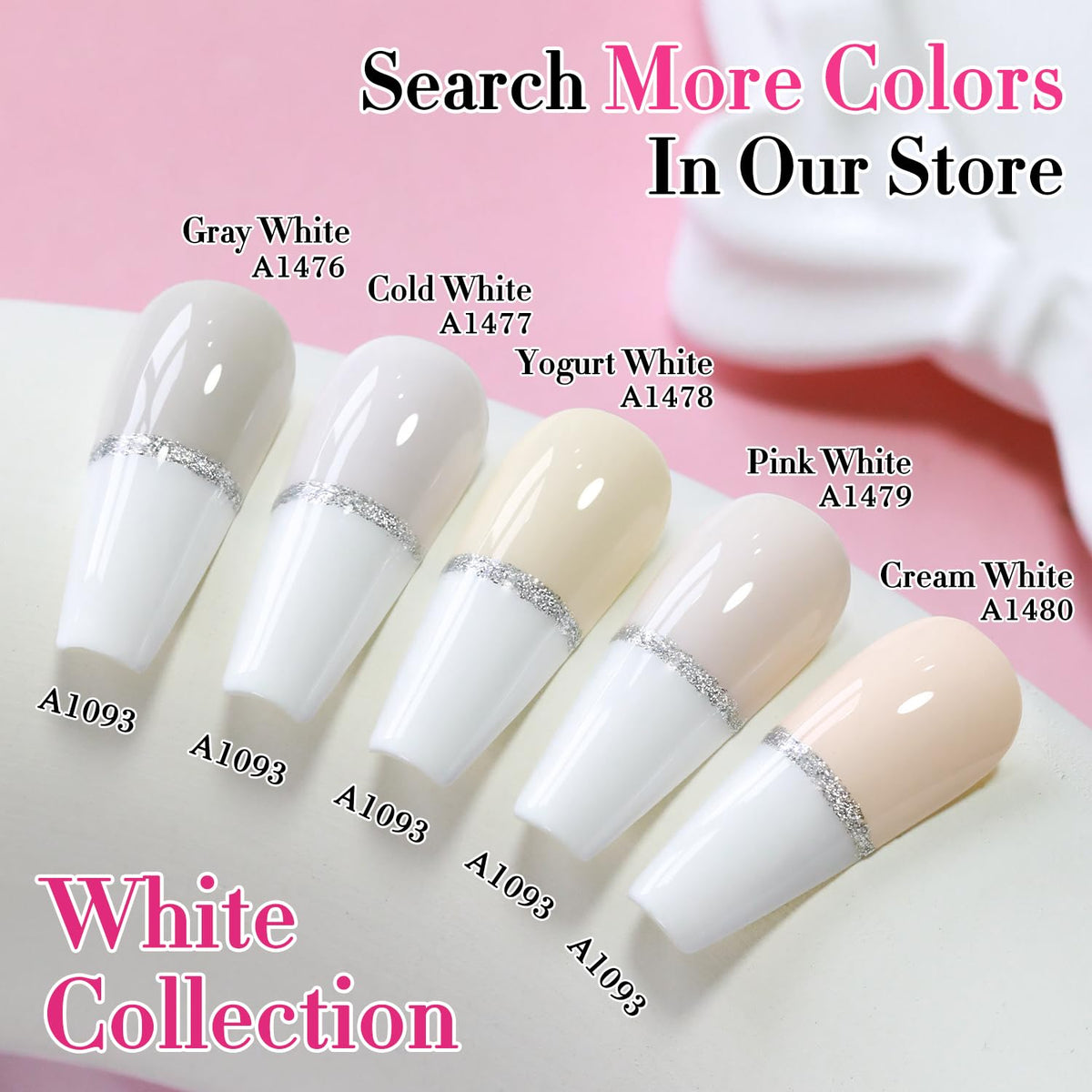 Double Rhythm Gel Polish 15ML Cream White A1480 lifestyle image