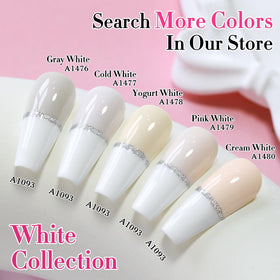 Double Rhythm Gel Polish 15ML Cream White A1480 lifestyle image