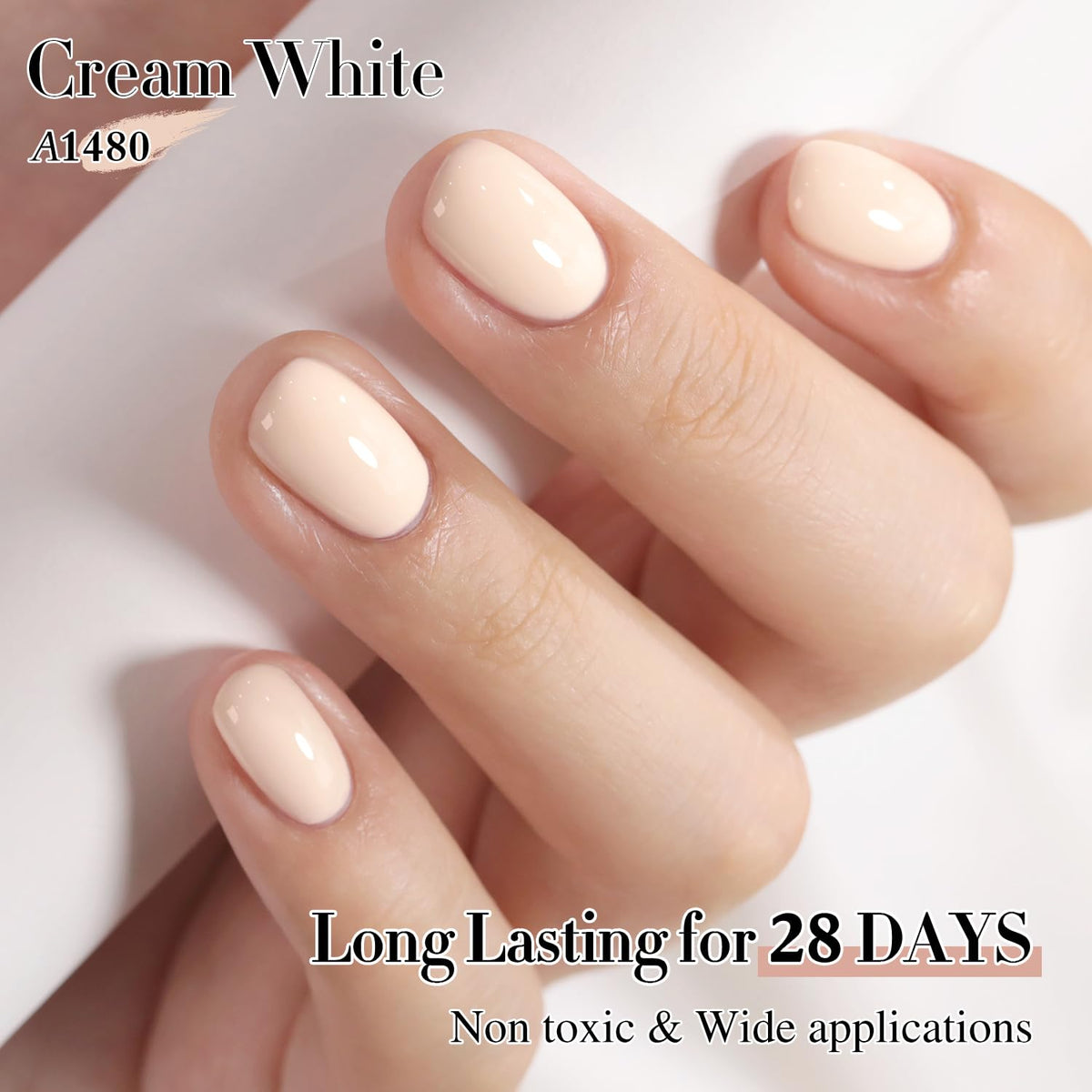 Double Rhythm Gel Polish 15ML Cream White A1480 packaging