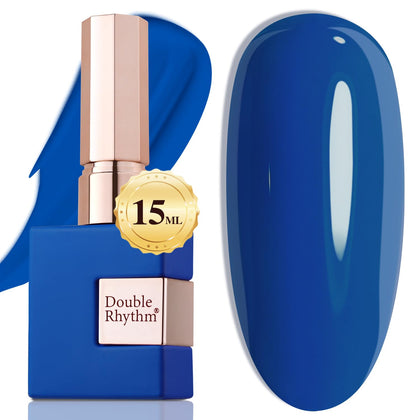 Double Rhythm Gel Polish 15ML Dark Blue A1335 front view