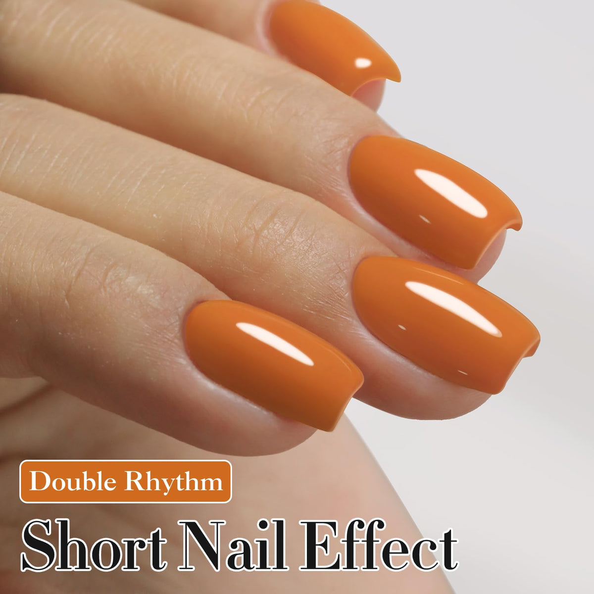 Double Rhythm Gel Polish 15ML Deep Ginger Yellow bottle side view