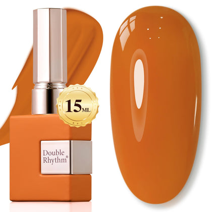 Double Rhythm Gel Polish 15ML Deep Ginger Yellow front view