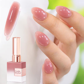 Double Rhythm Gel Polish 15ml in pale blush peach shade front view