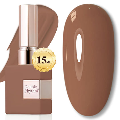 Double Rhythm Gel Polish 15ML Light Brown A1443 front view