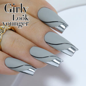 Double Rhythm Gel Polish 15ML Milky Gray bottle with brush