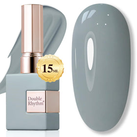 Double Rhythm Gel Polish 15ML Milky Gray front view