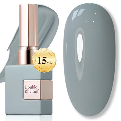Double Rhythm Gel Polish 15ML Milky Gray front view