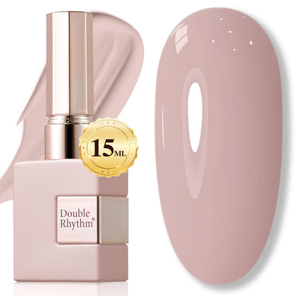 Double Rhythm Gel Polish 15ML Milky Khaki front view