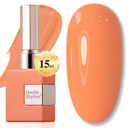 Double Rhythm Gel Polish 15ML Milky Orange front view