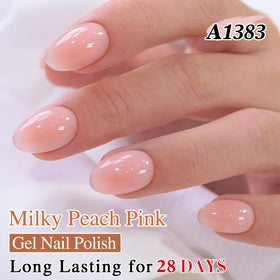 Double Rhythm Gel Polish 15ml Milky Peach Pink swatch