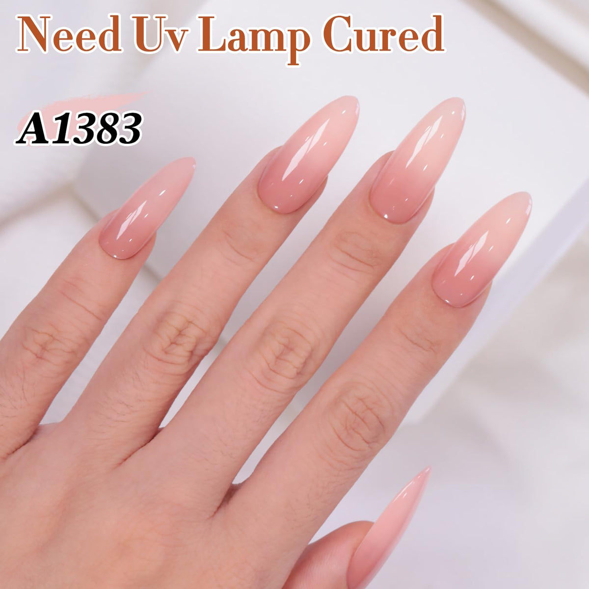 Double Rhythm Gel Polish 15ml Milky Peach Pink with nail art tools