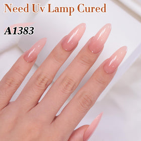 Double Rhythm Gel Polish 15ml Milky Peach Pink with nail art tools