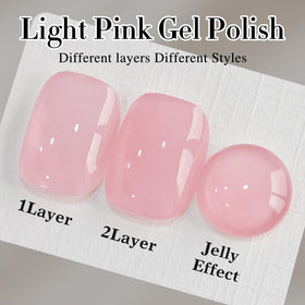 Double Rhythm Gel Polish 15ml Milky Pink with nail art tools