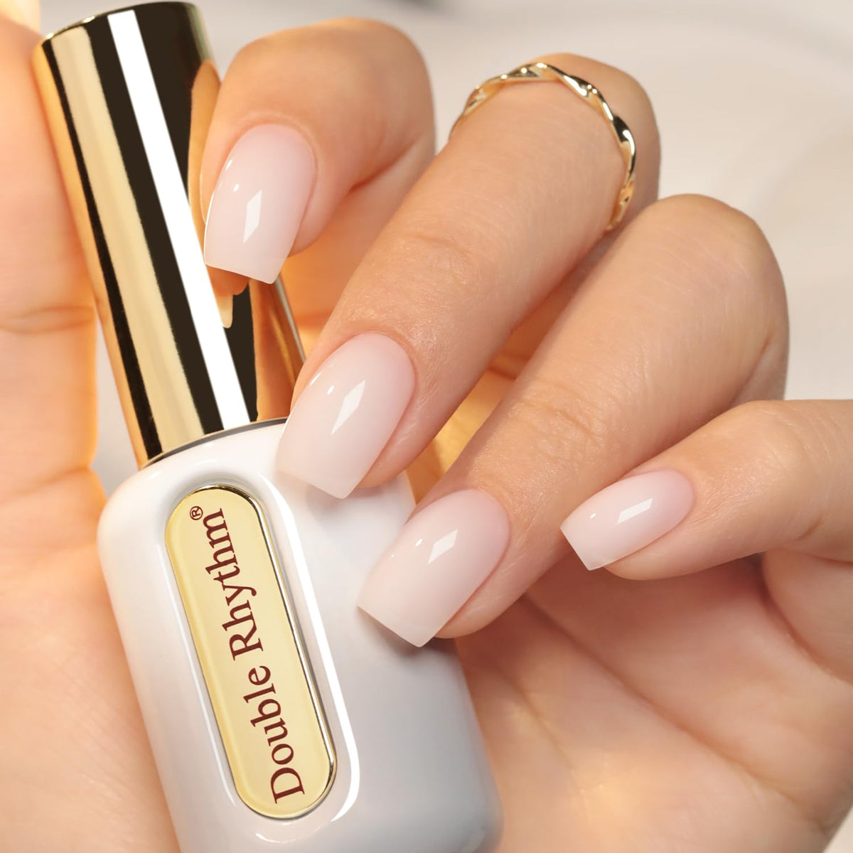Double Rhythm Gel Polish 15ml Milky White front view