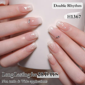 Double Rhythm Gel Polish 15ml Milky White on display