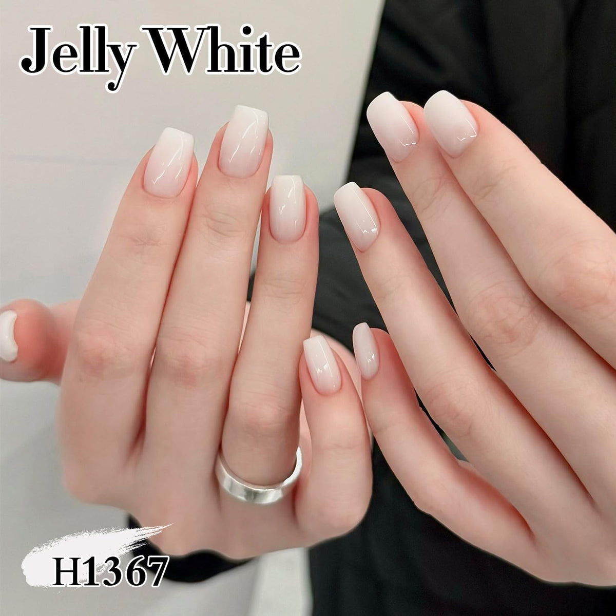 Double Rhythm Gel Polish 15ml Milky White with nail art tools