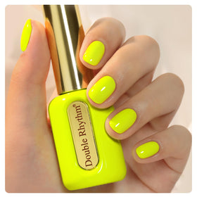 Double Rhythm Gel Polish 15ml Neon Yellow H1043 front view