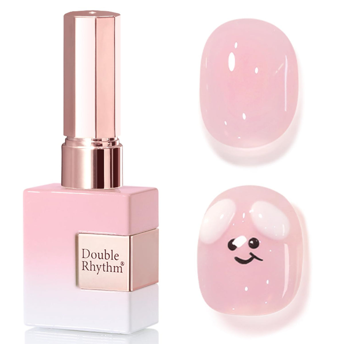 Double Rhythm Gel Polish 15ml Pink-A1623 front view