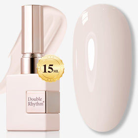 Double Rhythm Gel Polish 15ML Pure Sheer Pink White front view