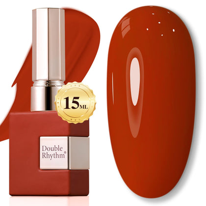 Double Rhythm Gel Polish 15ML Red-A1398 front view