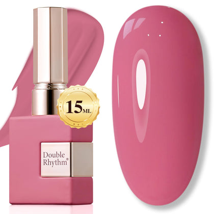 Double Rhythm Gel Polish 15ML Rose Pink A1473 front view