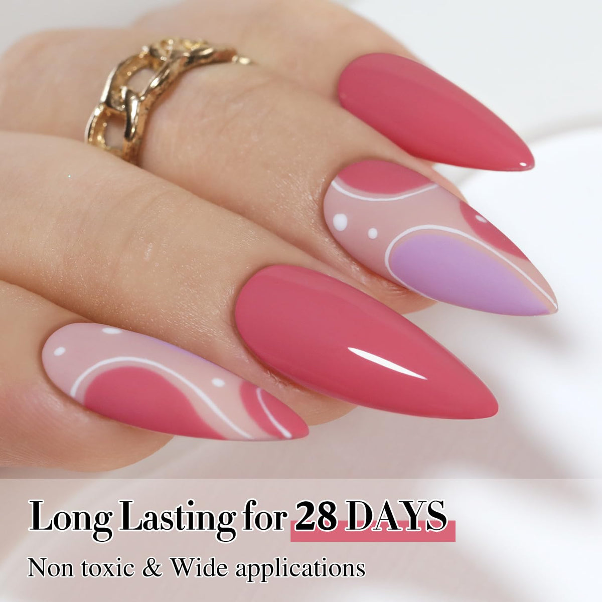 Double Rhythm Gel Polish 15ML Rose Pink A1473 packaging details