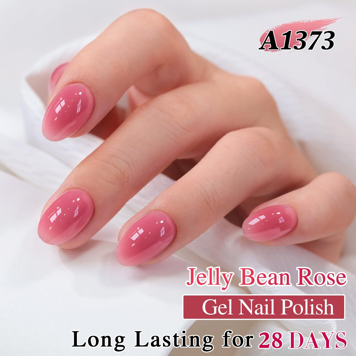 Double Rhythm Gel Polish 15ml Rose Pink bottle side view