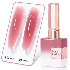 Double Rhythm Gel Polish 15ml Rose Pink front view