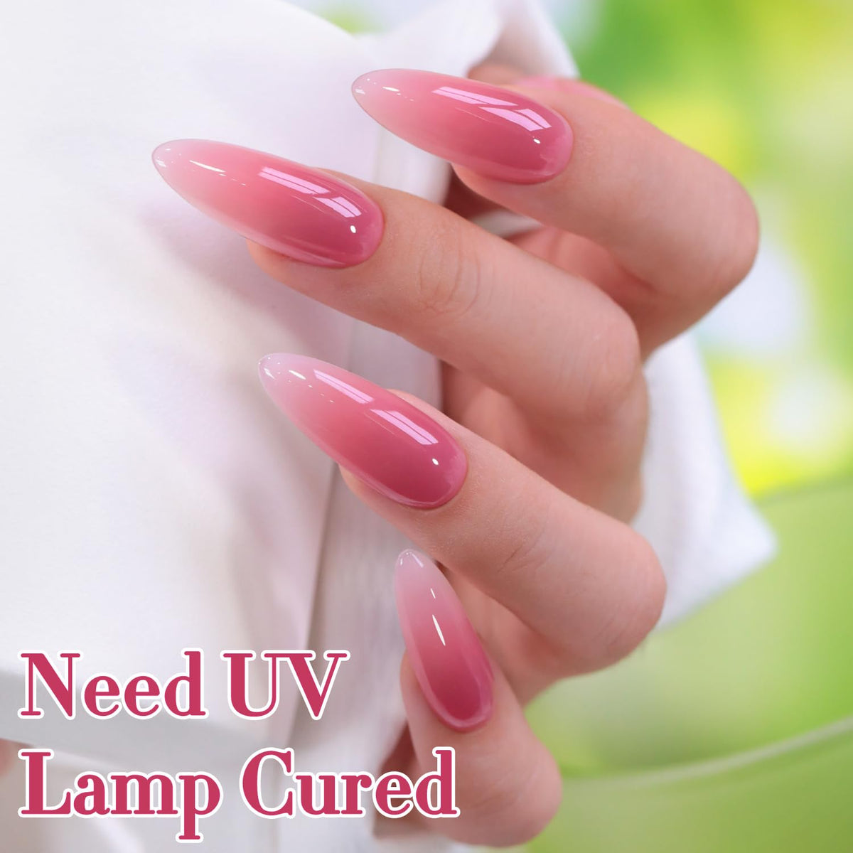 Double Rhythm Gel Polish 15ml Rose Pink with UV lamp