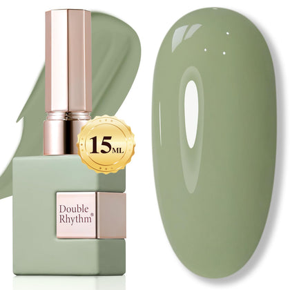 Double Rhythm Gel Polish 15ML Sage Green front view