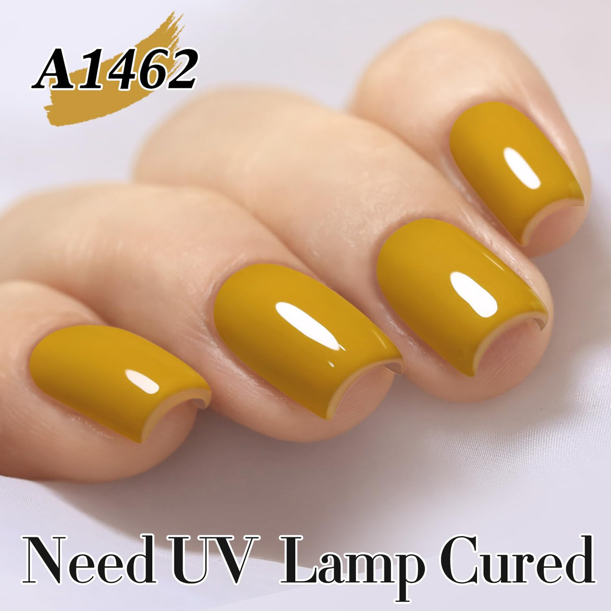 Double Rhythm Gel Polish 15ML Sage Yellow applied on nails