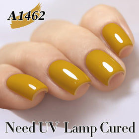 Double Rhythm Gel Polish 15ML Sage Yellow applied on nails