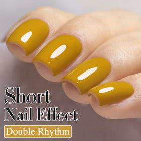 Double Rhythm Gel Polish 15ML Sage Yellow bottle with cap