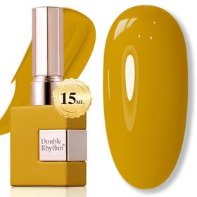 Double Rhythm Gel Polish 15ML Sage Yellow front view