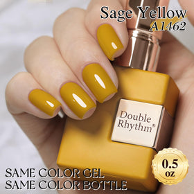 Double Rhythm Gel Polish 15ML Sage Yellow with UV lamp