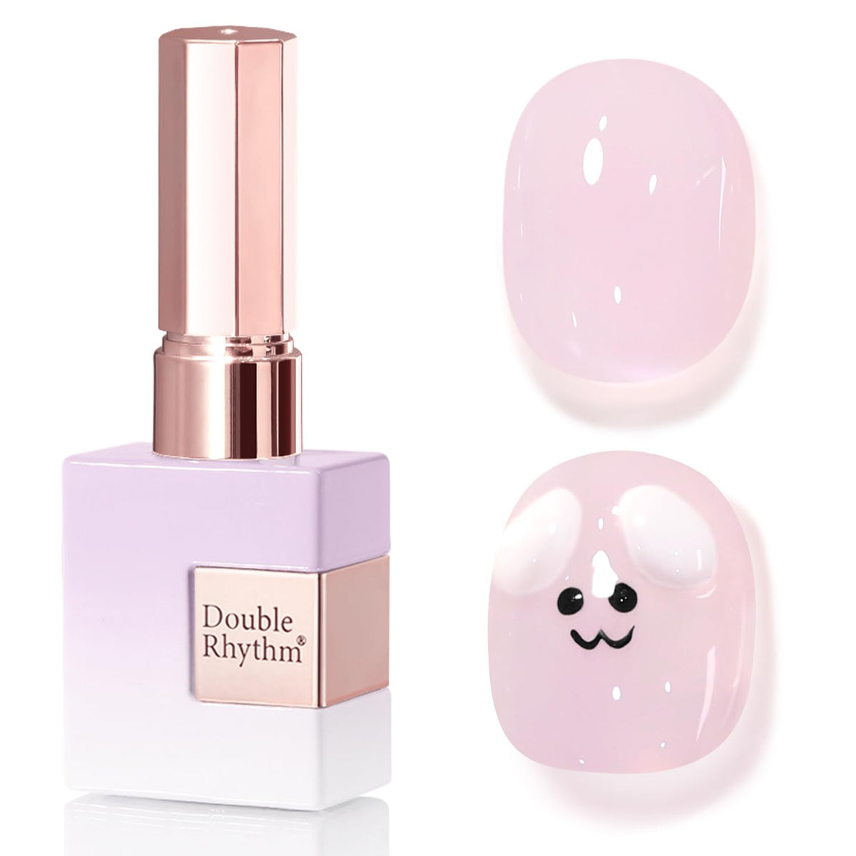 Double Rhythm Gel Polish 15ml sheer pastel purple front view