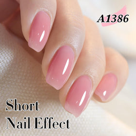 Double Rhythm Gel Polish 15ml sheer pink bottle side view