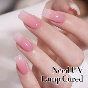Double Rhythm Gel Polish 15ml sheer pink bottle with brush