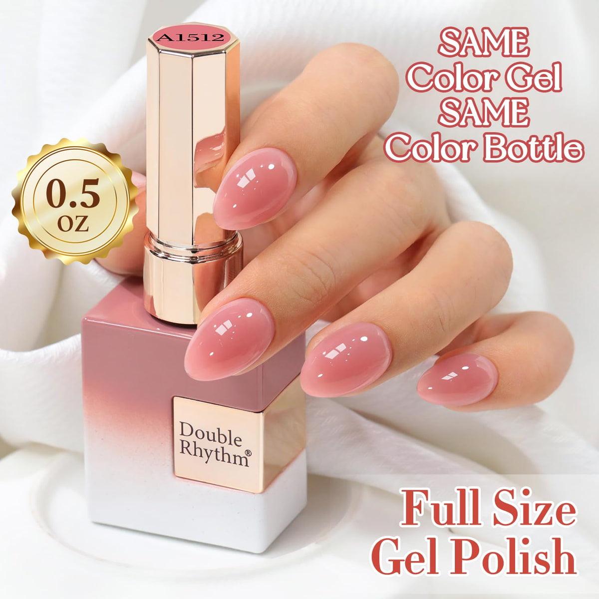 Double Rhythm Gel Polish application process with UV lamp